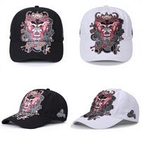 Van Saili Hat K83 National Tide Wind Neue Unisex Joker Stickerei Kappe mit Gesichtsbedeckung, Kleine Trendmarke Sonnenschutzkappe, Generation Hair Hat