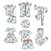 Ensemble 2 pièces pour fille en bambou, débardeur peplum et short cycliste, motif floral, doux, pour tenue décontractée, haut à volants, vêtements de boutique, faible MOQ