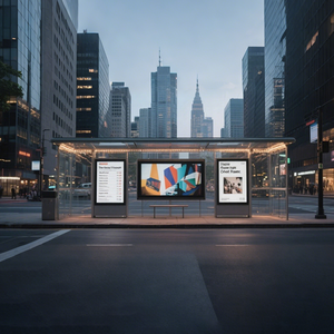 For Cosun Design Outdoor Smart <strong>Bus</strong> Shelter Station LED Display <strong>Board</strong> Small <strong>Bus</strong> Smart <strong>Advertising</strong> Station - Product Image 2
