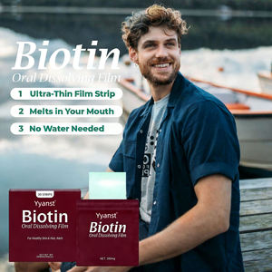 OEM/ODM Formule entièrement naturelle éclaircissante pour la peau, anti-rides, bandes orales de biotine, vitamines à dissolution rapide, dose personnalisée pour adultes - Product Image 3