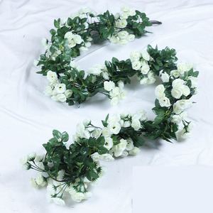 Sen Masine 1.8m piante di vite finte appese 69 teste di seta artificiale rosa ghirlande di fiori per matrimonio all'aperto parete decorazione del giardino - Product Image 5