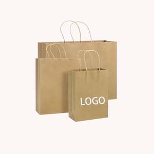 Bolsa de Regalo de Papel Kraft Reciclable de Lujo Personalizada con Asas de Mano para Exposiciones - Product Image 1