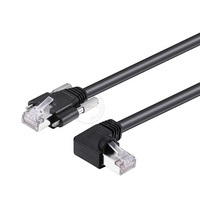 Industrial GigE kabel kamera Ethernet fleksibel Cat6 luar ruangan dengan konektor RJ45 8P8C dan isolasi PVC