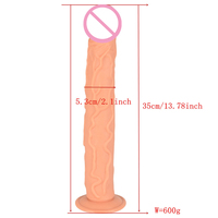14 pulgadas Super larga gran Consolador negro pene grande sexo para las mujeres
