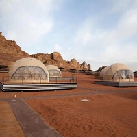 Tente de désert de maison de dôme rond imperméable géodésique transparente chauffée par luxe d'hôtel écologique de prix de la Chine