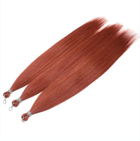 Extensions de cheveux synthétiques pour tresses au crochet, mèches Ariel lisses de 28 pouces, tresses au crochet, brun ombré, douces