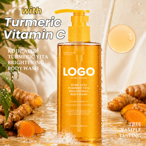 GUOCUI BIO TECH Gel <span class=keywords><strong>Doccia</strong></span> Purificante, Levigante e Illuminante con Niacinamide, Vitamina C, Acido Kojico Delicato, AHA e Curcuma - Product Image 2