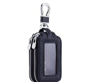 Porta Llaves de Cuero con Cierre, Doble Capa, Mini Funda para Llaves de Coche, Accesorio de Moda para Hombre y Mujer - Product Image 5