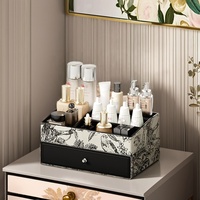 Tiroirs d'organisation de rangement de bureau en cuir PU classiques élégants bacs de rangement multifonctions pour maquillage et cosmétiques Offre Spéciale le rangement des tissus