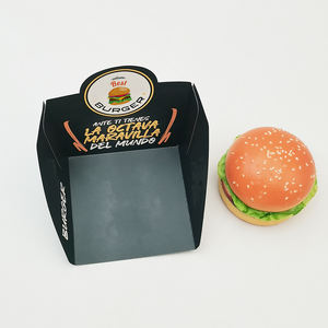 Bandejas personalizadas Eco-Friendly <span class=keywords><strong>Flat</strong></span> Kraft Papelão Papel Comida Para Snacking E Takeaway Hamburger Food Boat Forma Bandeja Com Logotipo - Product Image 6