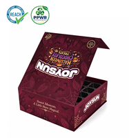 Boîte rigide magnétique personnalisée en forme de livre pour Halloween, de qualité alimentaire, pour chocolats, truffes et bonbons, avec plateau alvéolé