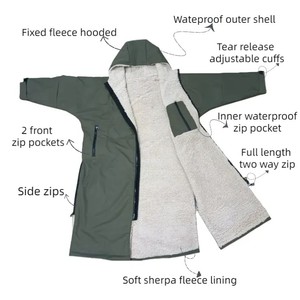 Waterproof Surf Changing <strong>Robe</strong> Lamb Wool Jacket Outdoor Waterproof Horse Riding <strong>Coat</strong>/changing <strong>Robe</strong> - Product Image 4