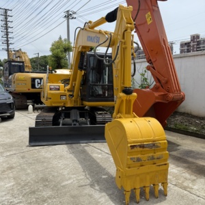 Mini-pelle Komatsu PC60 d'occasion de haute qualité, moteur d'origine de 6 tonnes, à faible coût, en vente à Shanghai - Product Image 3