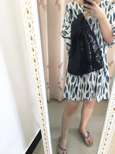 Borsa a tracolla per <span class=keywords><strong>Shopper</strong></span> con Paillette reversibile da <span class=keywords><strong>donna</strong></span> personalizzata Mermaid Glitter Shiny paillettes Shopping Tote Bags - Product Image 5