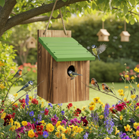 Nichoir à oiseaux en bois d'extérieur