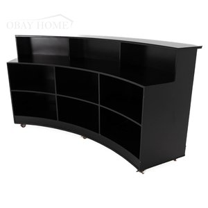 Schlussverkauf Massivholz luxuriöser schwarzer Speicher Weinschrank Bar Tisch Rückseite Bar - Product Image 3