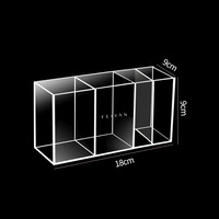 HMU Wholesale Clear Makeup Brush Organizer Acrylic Makeup Brush Holder Cosmetic Display Stand