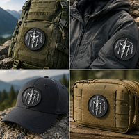 Parches Tácticos Personalizados de PVC, Impermeables, 3D, de Goma, Insignias de Moral, Etiquetas de Goma Suave en Relieve para Chaqueta, Gorra, Mochila
