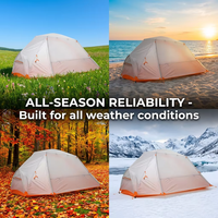 Tente imperméable double couche JADE PEAK en nylon ultraléger quatre saisons 1P avec renforts diagonaux pour la randonnée et le trekking