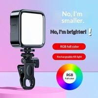 Lampe de remplissage LED HXC RVB pleine couleur, portable pour photographie, vlog, lumière Tofu, intensité réglable, batterie au lithium 5W