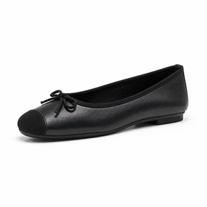 Ladies Bow <strong>Ballet</strong> <strong>Flats</strong> Square Toe <strong>Suede</strong> Patchwork Slip-On Light Solid Fashion Trend Summer Spring Casual <strong>Flat</strong> - Product Image 1