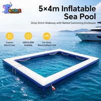 Piscina Inflable Personalizada con Red Antimedusas, Piscina Flotante para Yates, Hoteles y Marinas