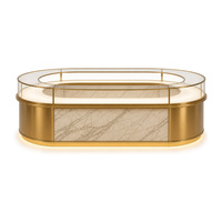 Vitrine autoportante pour bijoux et montres avec dessus en verre et éclairage LED pour centre commercial et magasin de détail
