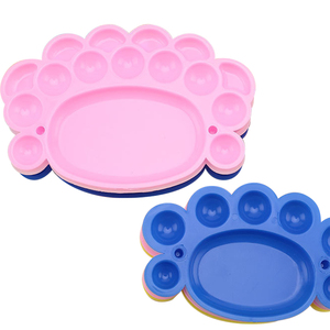 Ensemble de palettes en <span class=keywords><strong>plastique</strong></span> colorées pour peinture aquarelle et acrylique comprenant des brosses à cheveux en nylon-pour la peinture d'art - Product Image 1