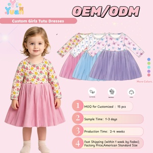 Yiwuyiyuan personalizado Boutique niñas otoño manga larga tutú vestido recién nacido tul vestidos niños tutú vestido para niñas 0-8T - Product Image 1