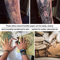 Papel de Transferencia Térmica Desechable para Tatuajes, Tamaño A4, Hojas para Copiadora de Plantillas, Suministro Esencial para Maquillaje Permanente