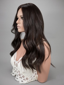 Vente en gros en stock important : Topper capillaire 8x9 à base mono, cheveux vierges européens bruts, aspect cuir chevelu naturel, sans colle, pour l'alopécie - Product Image 5