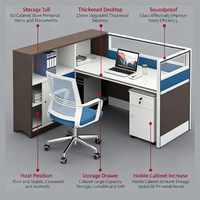 Poste de travail moderne pour une place, bureau d'ordinateur en bois avec armoire de rangement, mobilier de bureau durable écologique