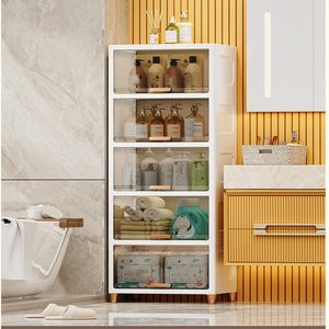 20cm Length Narrow-Space Kitchen <b>Storage</b> <b>Cart</b> 2/3/4/5-Tier Slim Narrow Kitchen Rolling <b>Cart</b> Plastic Eco-Friendly Easy Spice Food - Product Image 1
