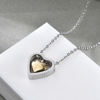 Collier avec initiale personnalisée Zhongzhe, collier en acier inoxydable avec pendentif en forme de cœur pour la Saint-Valentin, collier commémoratif personnalisé