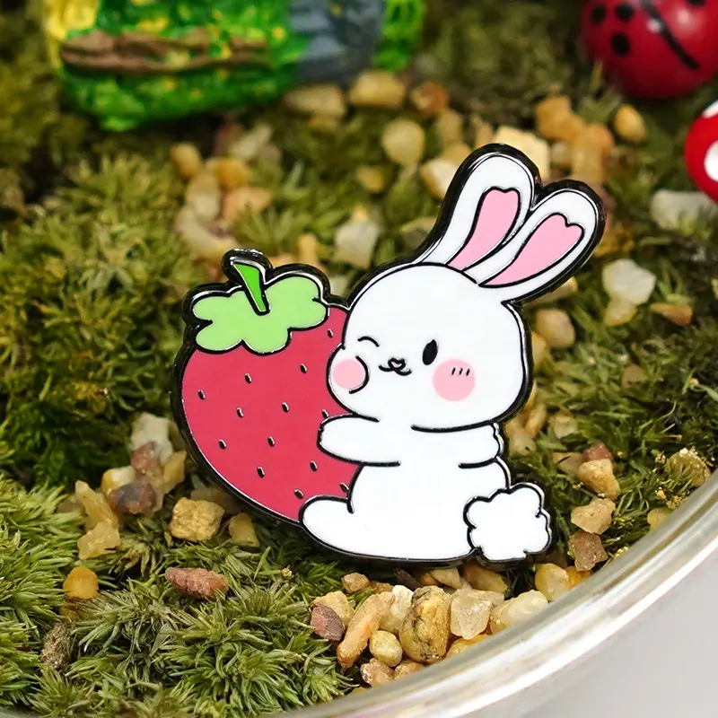 Vast Gifts Cheap China Factory Wholesale No Minimum Animal Rabbit Logo Hat Metal Hard Enamel Custom Lapel Pin Badge for Clothing