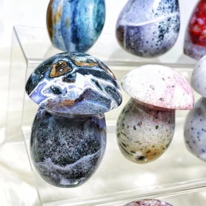 Venta al por Mayor de Piedras Curativas de Cristal de Jaspe Oceánico de Alta Calidad en Forma de Hongo Grande para Decoración del Hogar - Product Image 6