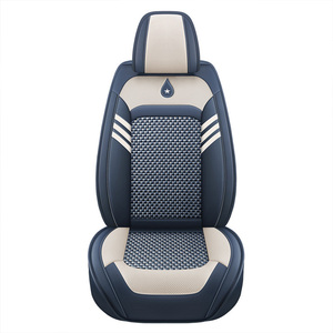 Housse de siège de voiture en soie de glace Nappa Coussin de protection d'été universel Design classique moderne pour <span class=keywords><strong>Abarth</strong></span> - Product Image 1