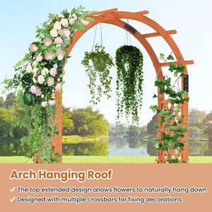 Arches en <span class=keywords><strong>bois</strong></span> de rose pour décoration d'extérieur, pergola en <span class=keywords><strong>bois</strong></span>, treillis de jardin, pergolas de mariage - Product Image 4