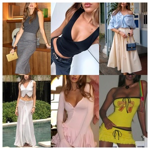 Vestido de falda larga de marca para mujer Ropa de verano al por mayor a granel para niños Nueva ropa de Bolso grande de segunda mano con precio de descuento - Product Image 1