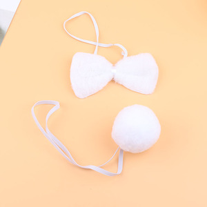 Hot bán lễ hội trang trí Bunny Tai hairband Easter Rabbit Headband Bow và Tail Set - Product Image 5