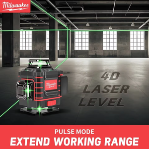 Milwaukee เครื่องวัดระดับเลเซอร์แนวตั้งแบบกากบาท360ลำแสงสีเขียวเครื่องมือวัดระดับเลเซอร์สีเขียวแบตเตอรี่แนวนอนและแนวตั้งแบบชาร์จไฟได้ - Product Image 4