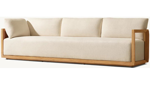 Canapé d'extérieur en bois de teck pour villa, idéal pour les fêtes à la piscine, résistant aux intempéries, style 1 <span class=keywords><strong>2</strong></span> 3, mobilier de jardin, canapé lounge extérieur - Product Image 4