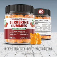 Complément alimentaire à base de berbérine, bonbons gélifiés au complexe de berbérine avec cannelle de Ceylan et berbérine HCL pour le métabolisme et la santé intestinale, 60 unités