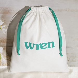 Bolsa de Lona de Algodón Grande con Cordón y Logotipo Personalizado, para Zapatos, Ropa, Compras, Bolsa de Embalaje de Algodón Reutilizable - Product Image 1