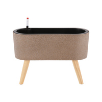Pot de fleurs auto-arrosant rustique avec pieds, vase de sol, boîte à fleurs, support d'affichage pour la maison ou le jardin, jardin et maison