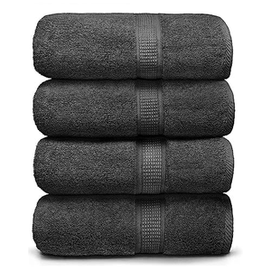 Ensemble de serviettes de sport rectangulaires multicolores en coton absorbant, serviettes de bain douces torsadées pour la maison et la salle de bain - Product Image 1