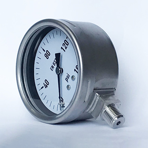 En 837-1 3Inch 80Mm Compleet <span class=keywords><strong>Ss</strong></span> SS316 Manometer 160PSI NPT1/4 - Product Image 5