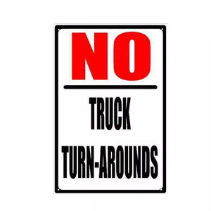 Vente directe d'usine modèle personnalisé pas de camion <span class=keywords><strong>avis</strong></span> de retournement panneau de sécurité plaque de signalisation en aluminium - Product Image 5