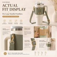 Manchon de luxe personnalisé pour tasse à café avec rivets, support antidérapant en cuir PU pour gobelet à thé Boba