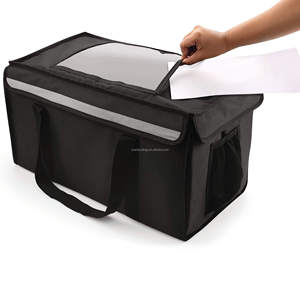 Grand sac isotherme pliable avec fermeture éclair robuste, sac de courses thermique réutilisable pour les courses, les services de <span class=keywords><strong>livraison</strong></span> de nourriture - Product Image 4